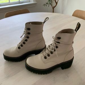 Rare Dr. Martens Leona Boot in Bone